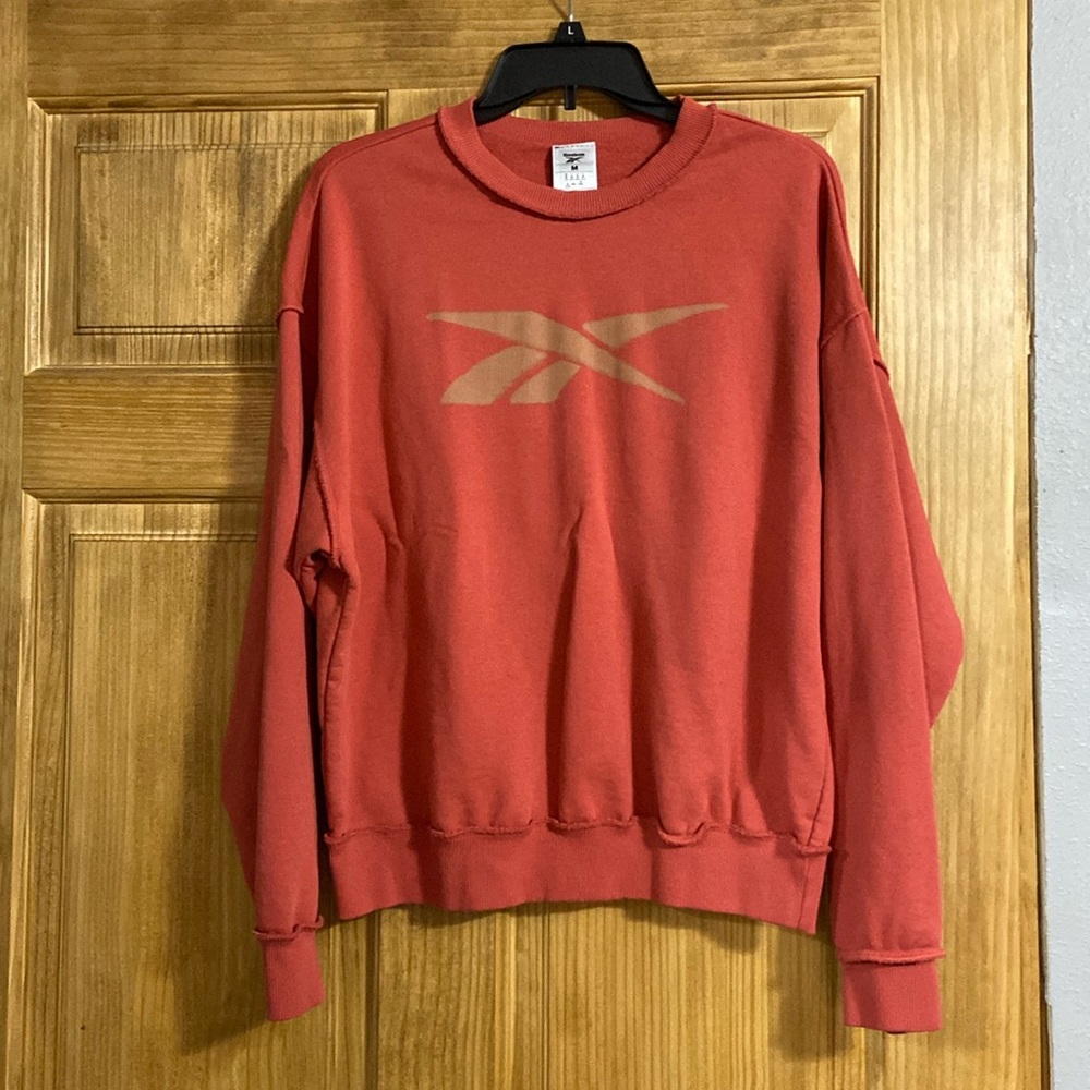 Orange reebok crewneck